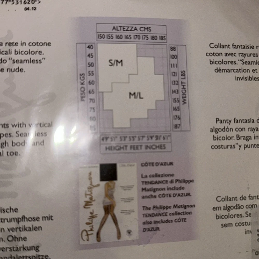 Philippe Matignon Fashion Net‎ Tights In Bicolor Cotton